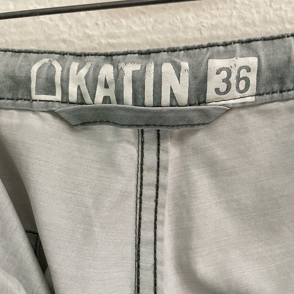 Katin '54 Surf Board Hybrid Shorts Mens 36 Snap Button Fly Swim Trunks Fade Blue - Picture 6 of 9
